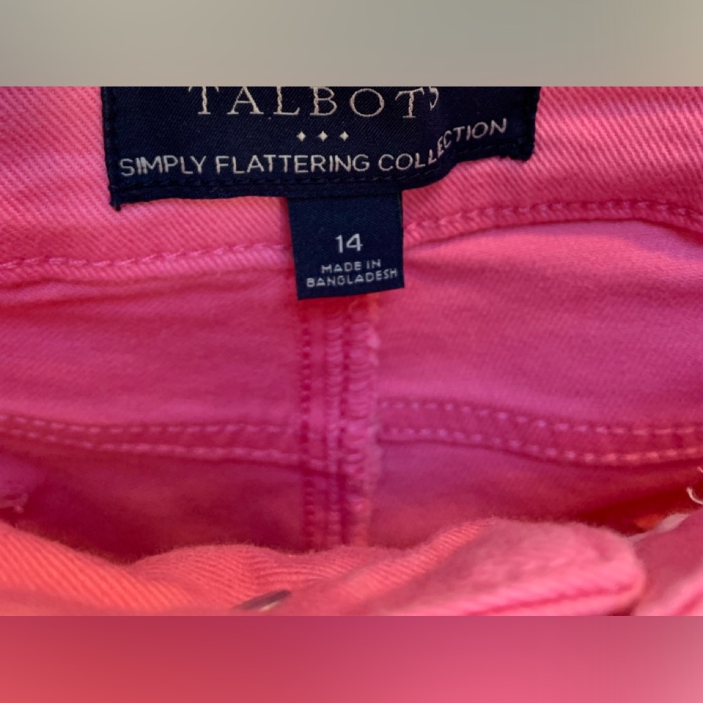 Talbots Simply Flattering pink jeans